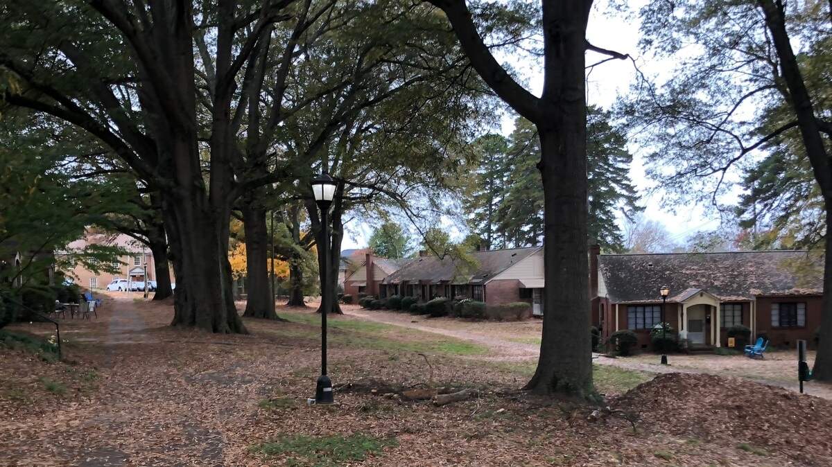The postwar County Club Homes Apartments offered affordable rents in an expensive part of Raleigh near Five Points. The homes will soon be replaced by an upscale senior living development.