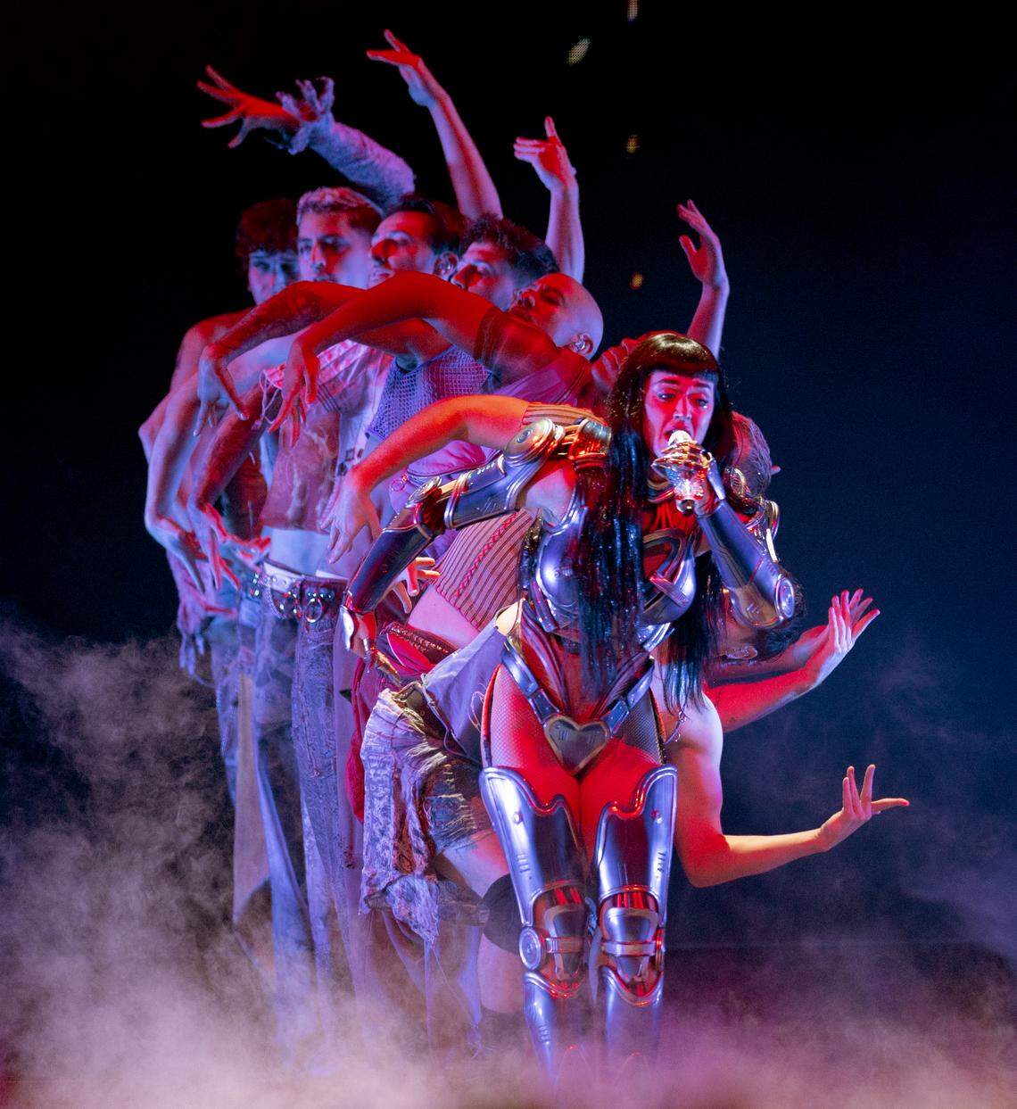 Katy Perry in concert at Raleigh, N.C.’s Lenovo Center, Sunday night, Aug. 17, 2025.