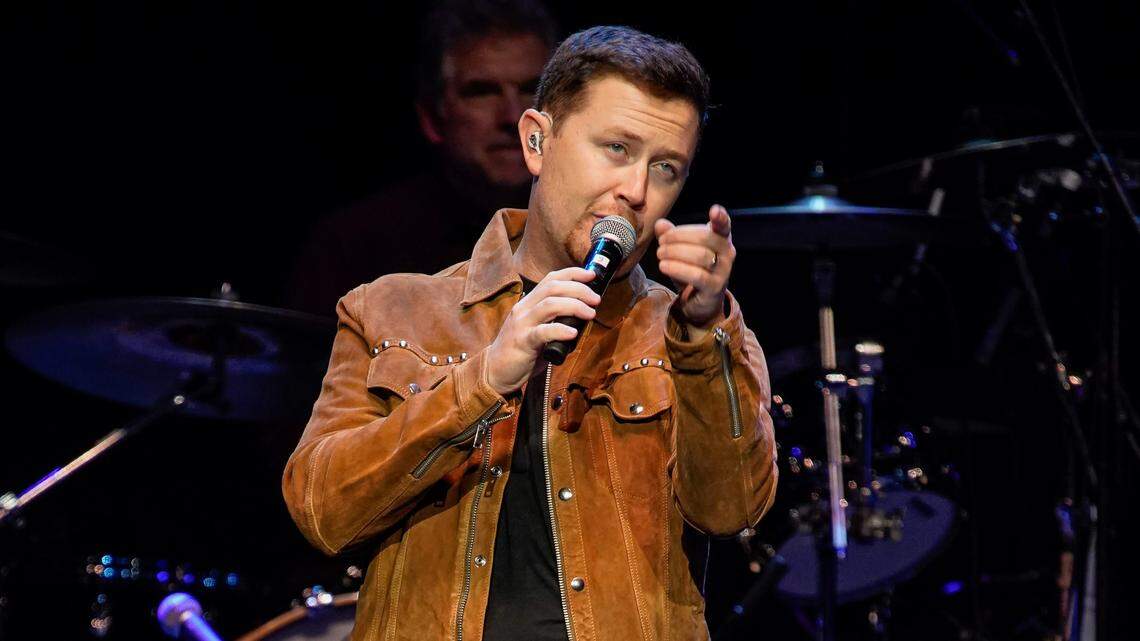 Scotty McCreery performs during the Tribute to Ronnie Milsap concert at Bridgestone Arena in Nashville, Tenn., Tuesday, Oct. 3, 2023.