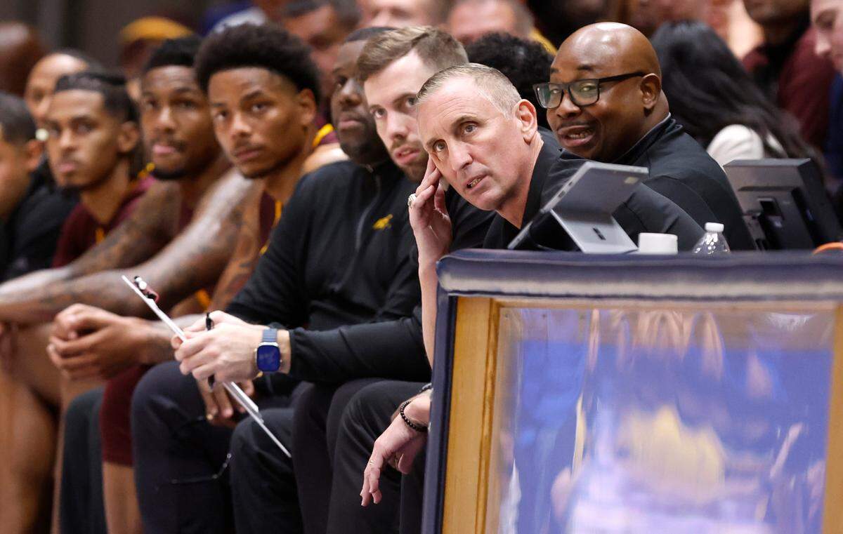 Arizona State head coach Bobby Hurley watches during the second half of Duke’s 103-47 victory over Arizona State in the Brotherhood Run Charity Game at Cameron Indoor Stadium in Durham, N.C., Sunday, Oct. 27, 2024.