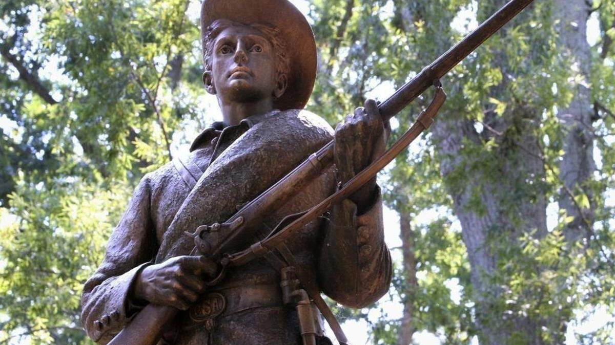 Silent Sam, a statue of a Confederate soldier on UNC-Chapel Hill campus.