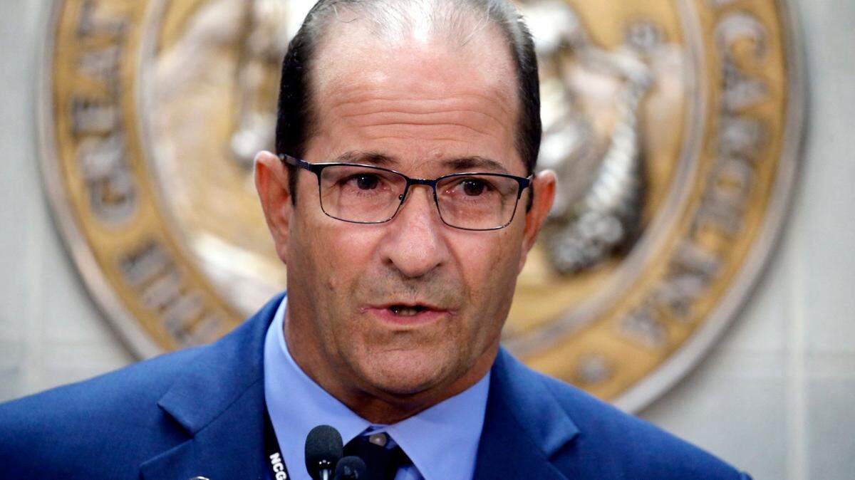 Then-Rep. Michael Speciale speaks during a press conference held at the Legislative Building in Raleigh on June 5, 2018.