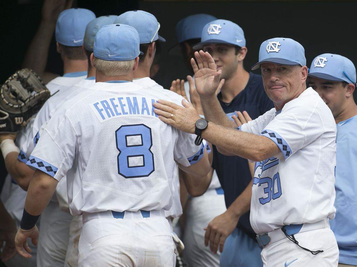 North Carolina coach Mike Fox, right, was named ACC Coach of the Year on Monday.
