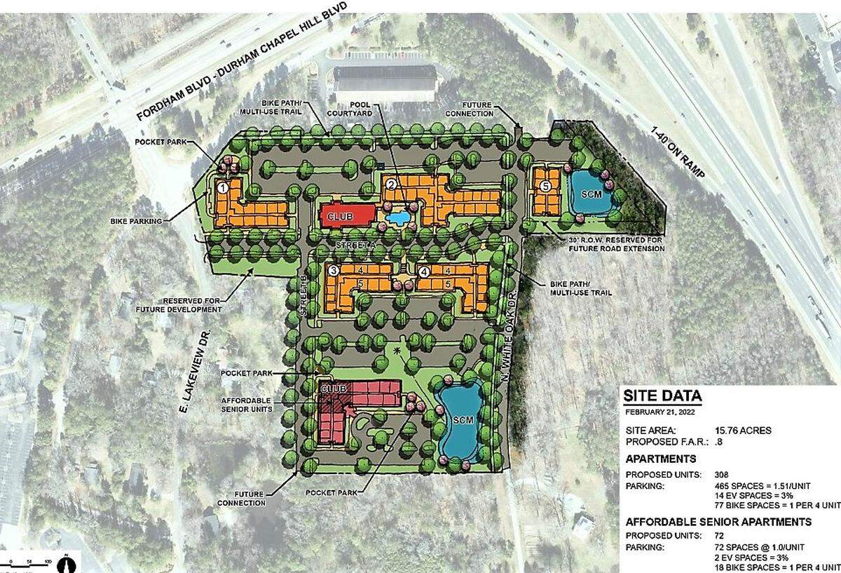 Bryan Properties and NorthView Partners LLC have submitted a concept plan for a new apartment community near the intersection of U.S. 15-501 and East Lakeview Drive in Chapel Hill.