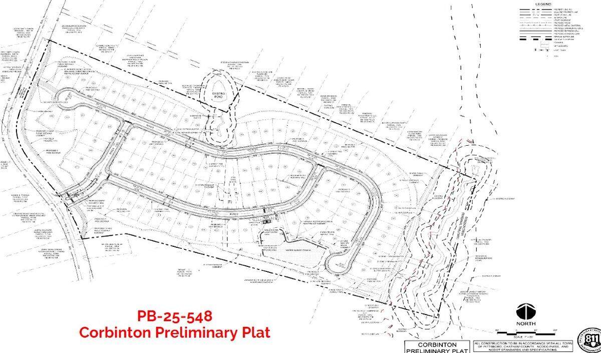 Corbinton will add 98 single-family homes with driveways and garages on Old Graham Road, just around the corner from the Chatham Community Library on N.C. 87 in Pittsboro.