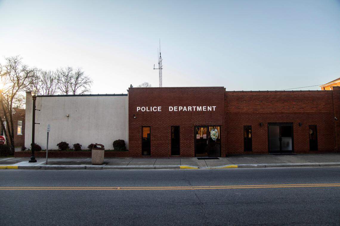 The Red Springs police station where half brothers Henry McCollum and Leon Brown where interrogated for the rape and murder of 11-year-old Sabrina Buie in 1983. After almost 31 years in prison, McCollum and Brown were exonerated largely because of DNA evidence.