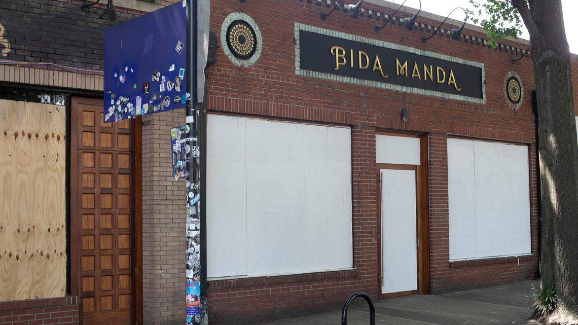 Bida Manda restaurant located at 222 S. Blount Street, is temporarily boarded up along with a lot of restaurants and stores in downtown Raleigh after looting May 30. It was photographed on Tuesday, June 9, 2020 in Raleigh, N.C.