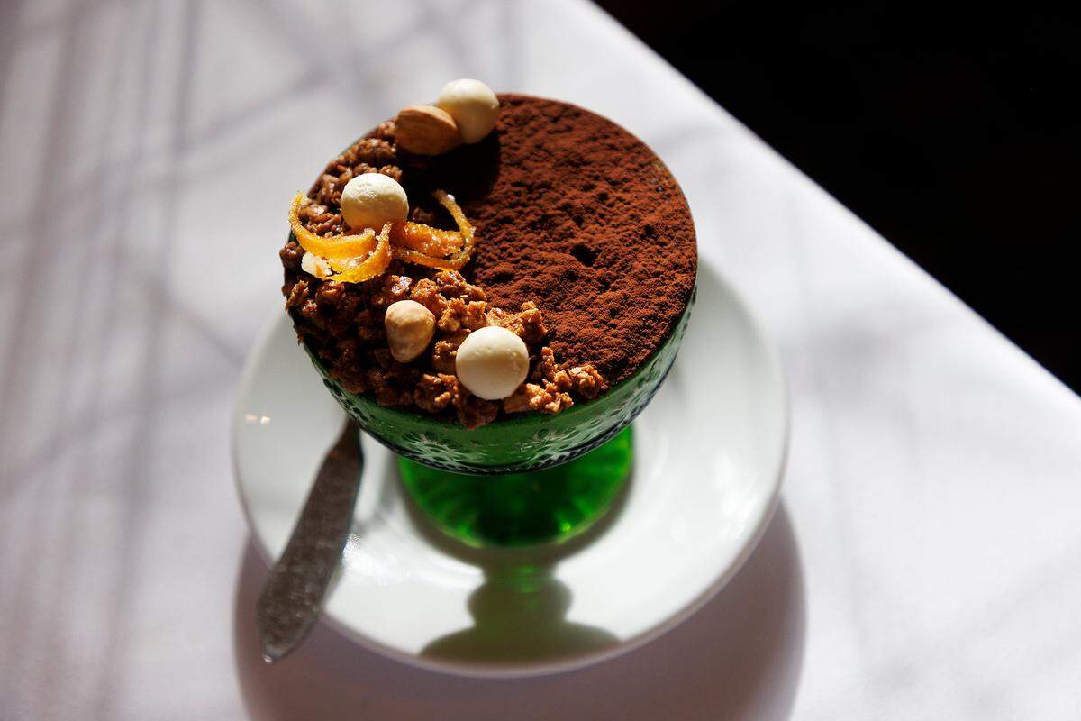 Hazelnut tiramisu at Nanas.