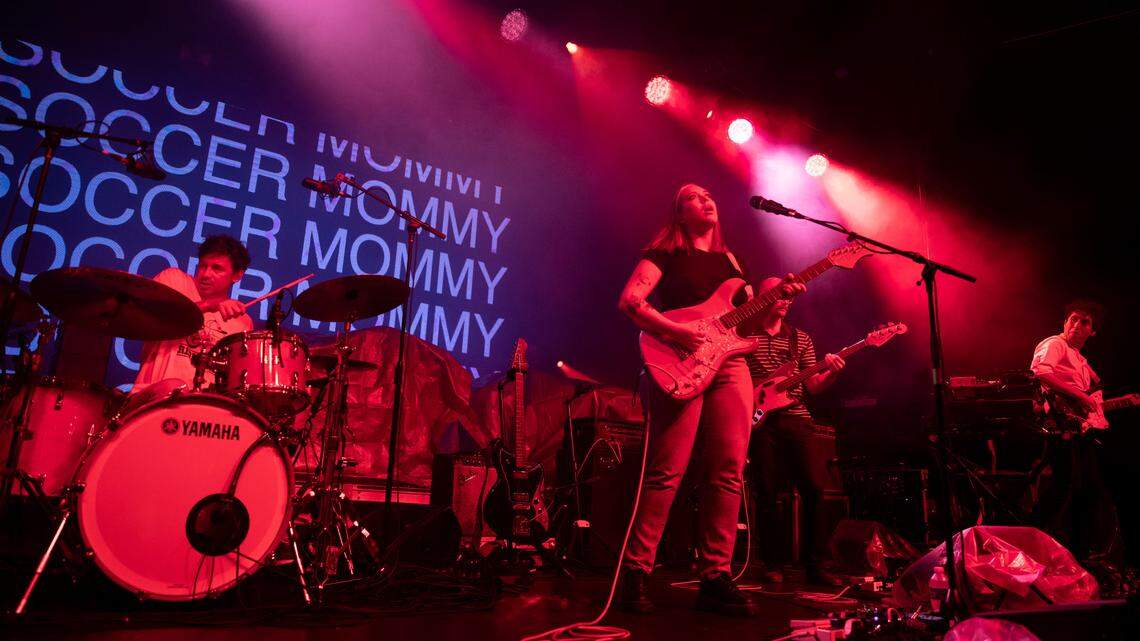 Soccer Mommy performs at the Hopscotch Music Festival in Raleigh, N.C., Saturday night, Sept. 9, 2023.