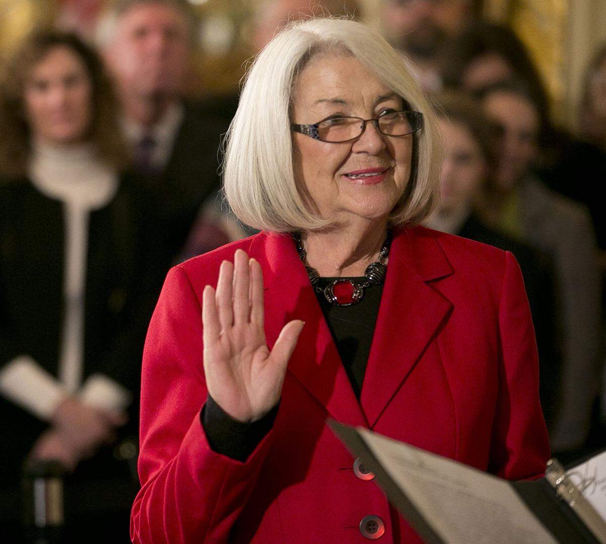 Cherie Berry is sworn as Commissioner of Labor in during ceremony on Friday, January 6, 2017 at the Executive Mansion in Raleigh, N.C.