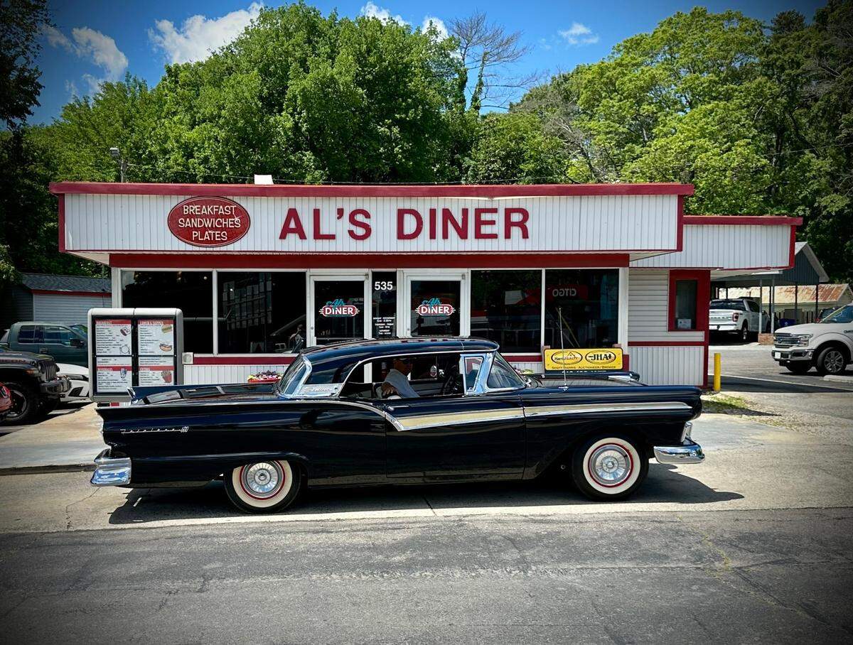 Al’s Diner in Pittsboro, North Carolina, includes an indoor dining room and a drive-thru.