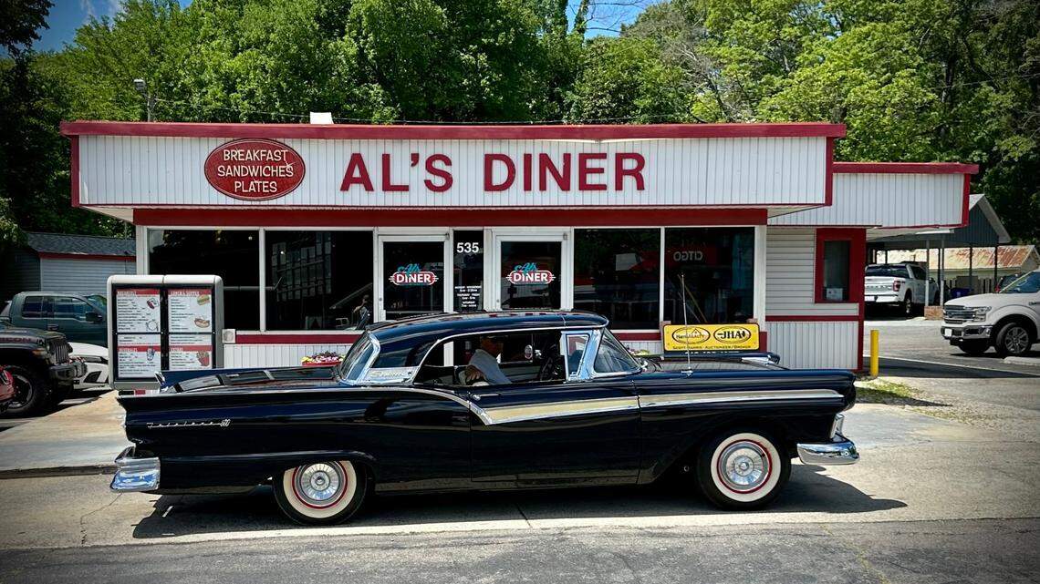 Al’s Diner in Pittsboro, North Carolina, includes an indoor dining room and a drive-thru.
