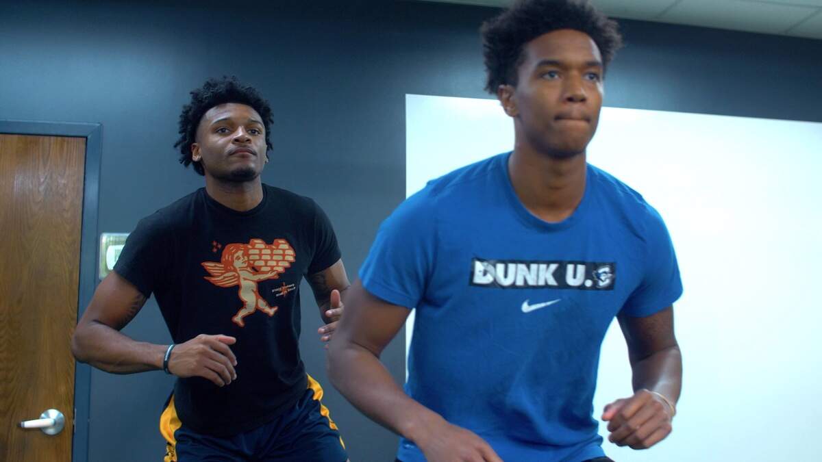 Durham’s Josh Hall, left, and Charlotte’s Ty-Shon Alexander and in the new documentary series “Hoop Portraits.”