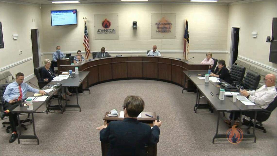 The Johnston County Board of Education meets Wednesday evening, July 22, 2020 to decide on a plan for the coming school year during the COVID-19 pandemic.