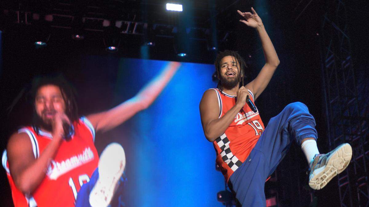 J. Cole performs at the Dreamville Music Festival at Raleigh, N.C.’s Dix Park Saturday, April 6, 2019.