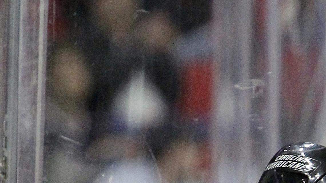 The Canes Alexander Semin rests during a break during an NHL game played between the Carolina Hurricanes and the Columbus Blue Jackets at  PNC Arena in Raleigh, N.C. on  Nov. 7, 2014.  Semin is highly paid and had a very unproductive year, creating an issue for the Canes.