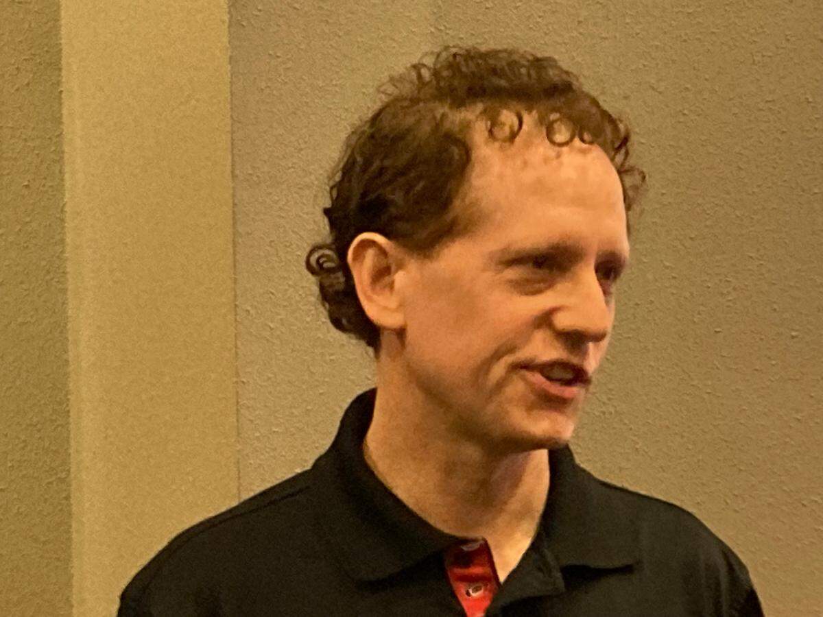 Carolina Hurricanes general manager Eric Tulsky, who replaced Don Waddell, speaks with the media after a press conference June 19, 2024 at PNC Arena. Chip Alexander