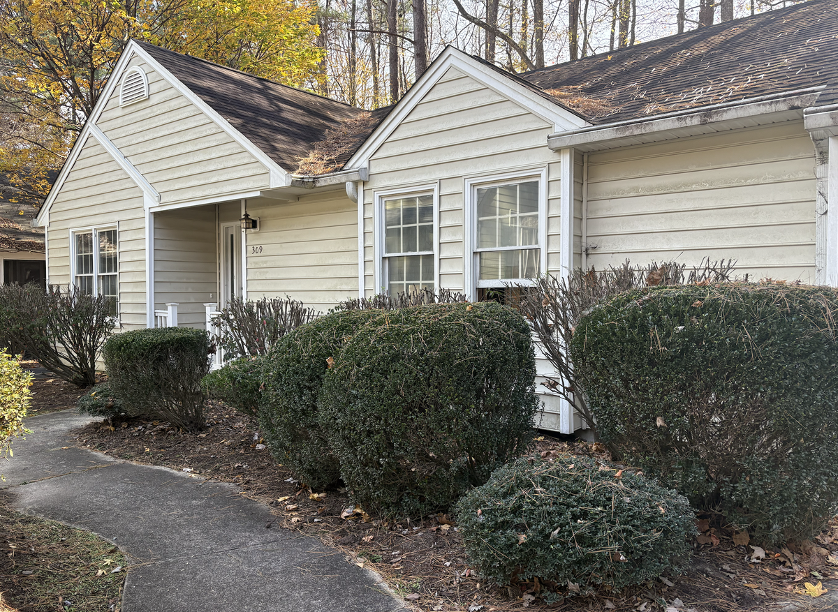 Outside 309 Berryhill Dr. in Carrboro’s Weatherhill Pointe on Tuesday, Nov. 18, 2025.