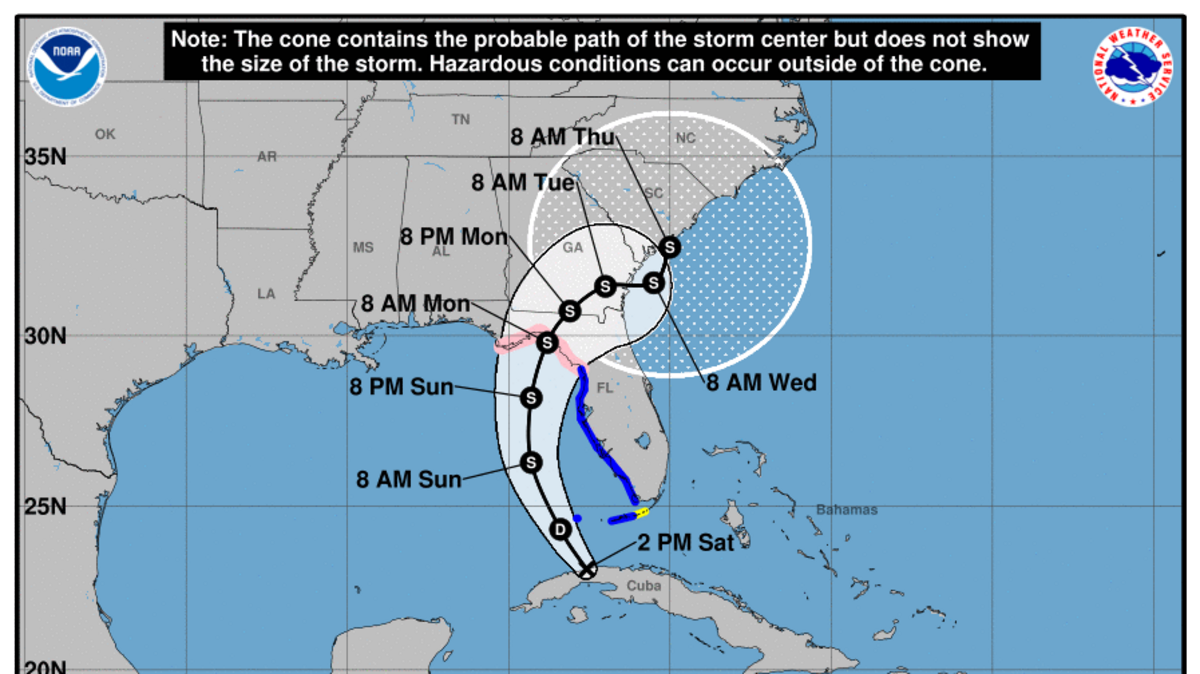 The National Weather Service expects tropical depression four to become Tropical Storm Debby before it comes ashore in Florida.