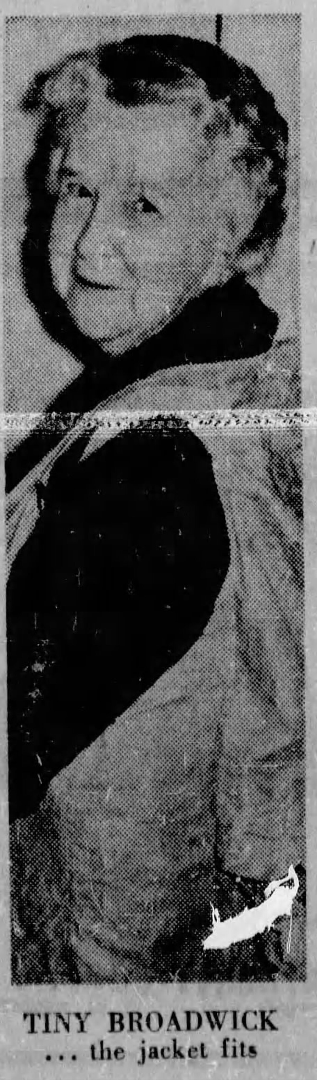 “Tiny” Broadwick tries out her old jumping gear in 1964
