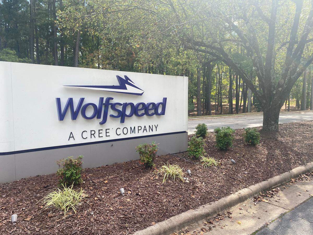Wolfspeed is a semiconductor chip manufacturer headquartered just west of Research Triangle Park. 