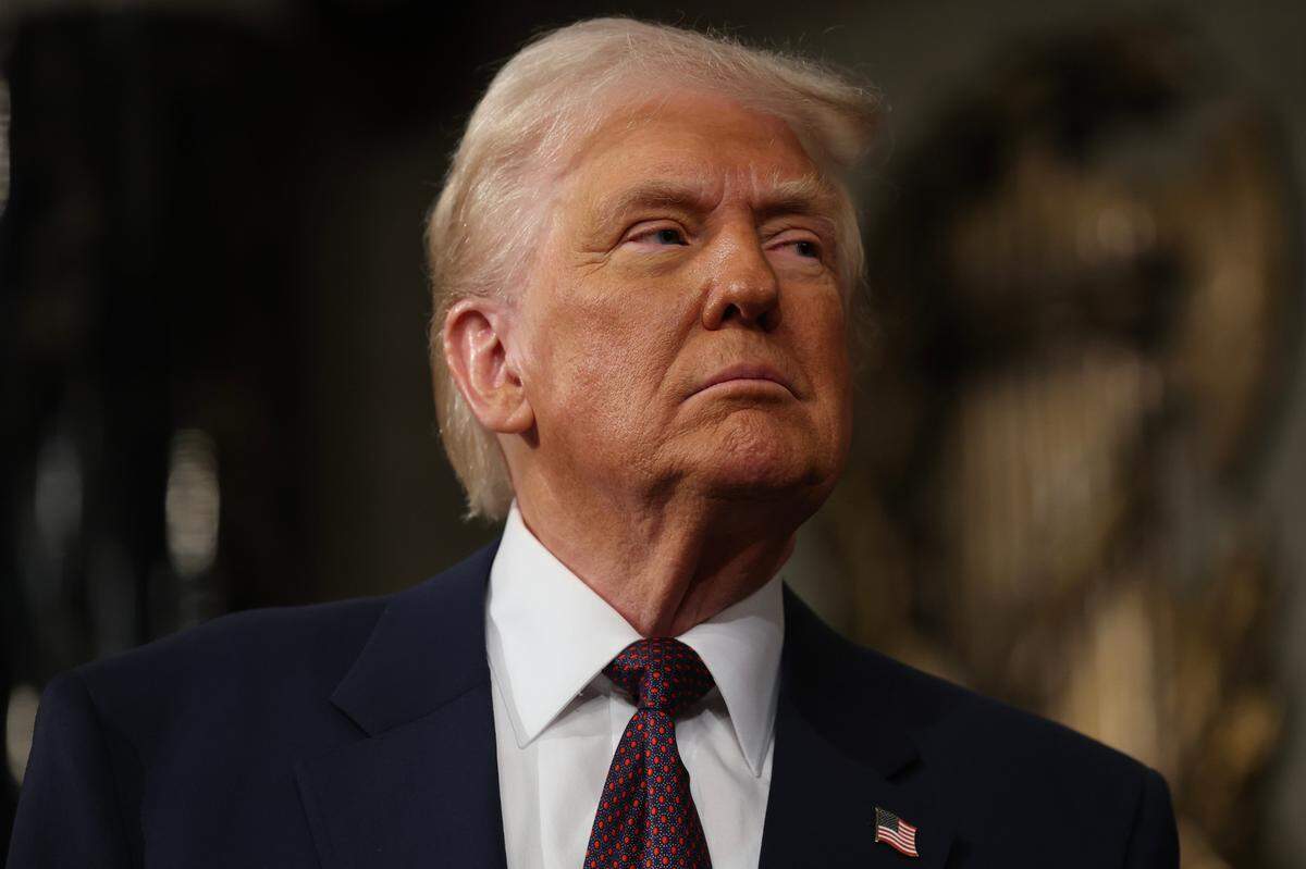 President Donald Trump addresses a joint session of Congress at the U.S. Capitol on March 04, 2025 in Washington, DC.
