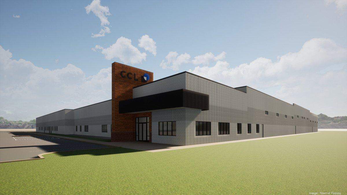 A rendering of CCL Label’s future manufacturing site in Fuquay-Varina, NC.