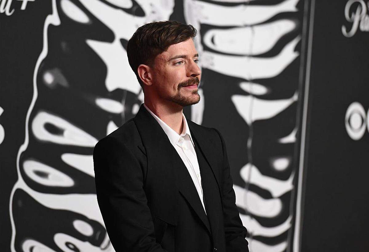 ELMONT, NEW YORK - SEPTEMBER 07: MrBeast attends the 2025 MTV Video Music Awards at UBS Arena on September 07, 2025 in Elmont, New York. (Photo by Noam Galai/Getty Images for MTV)