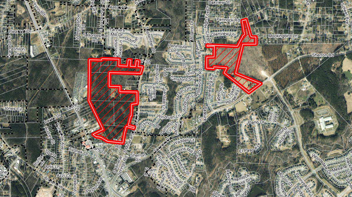 The Durham City Council voted to annex nearly 111 acres in southeast Durham on Monday, February 7, 2023, to make way for two private developments that will add 545 townhouses and single-family homes.