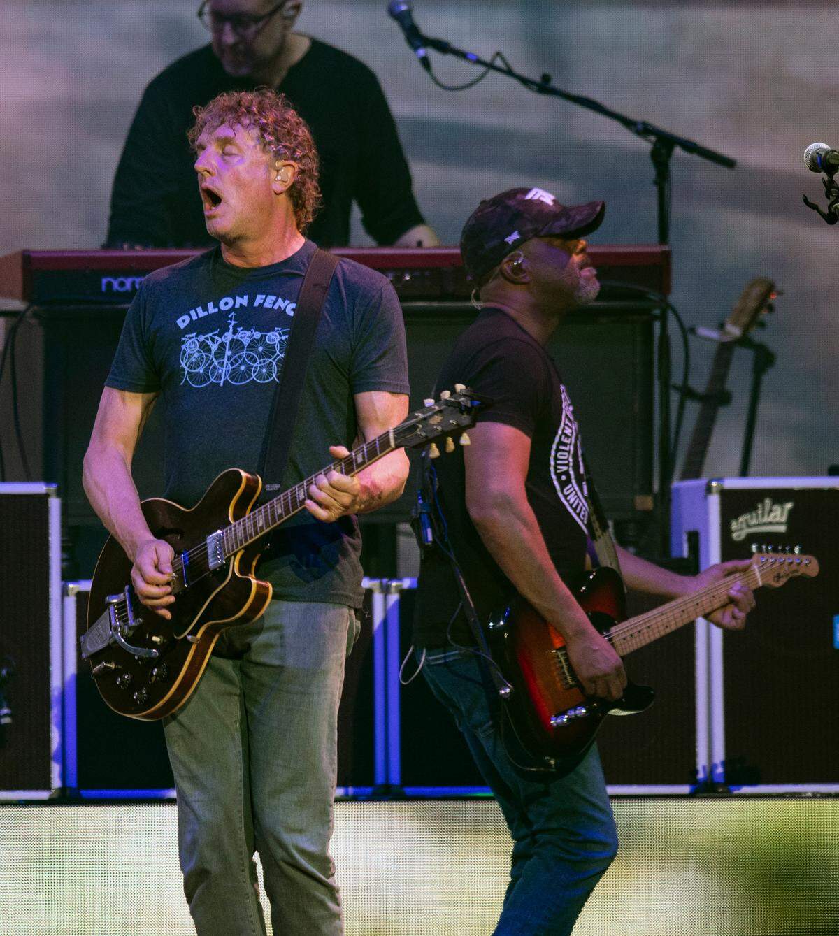 Hootie and the Blowfish’s Darius Rucker and Mark Bryan in concert at Raleigh, N.C.’s PNC Arena, Friday night, Feb. 17, 2023.