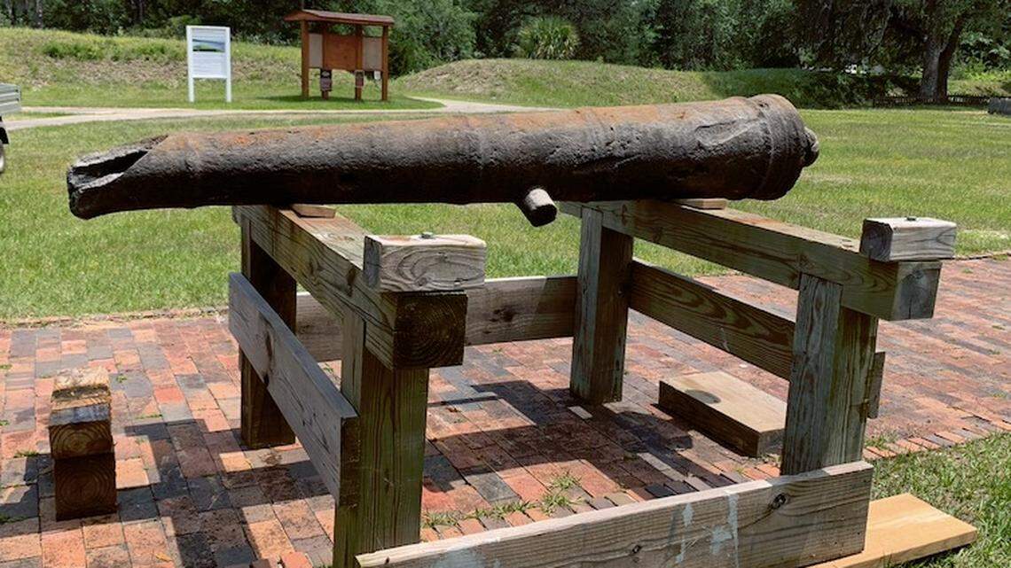 This 3,000-pound iron cannon was found in the Cape Fear River in 2016 and it is believed to be from a Spanish ship that attacked Brunswick Town in 1748, historians say.