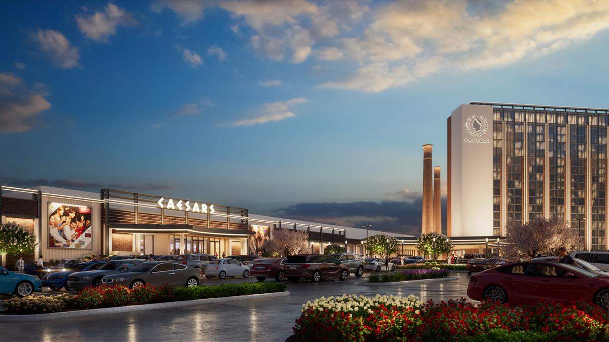 A rendering of the new Caesars casino complex in Danville, Virginia.