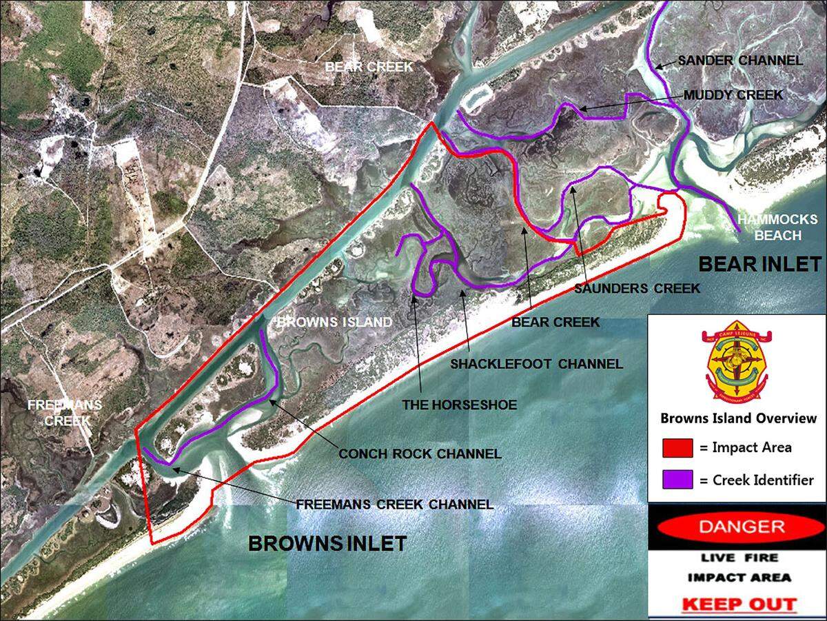The recent discovery of a hidden 250-pound bomb has ignited a new round of warnings for people to avoid getting near the extremely dangerous site known as Brown’s Island on the North Carolina coast.