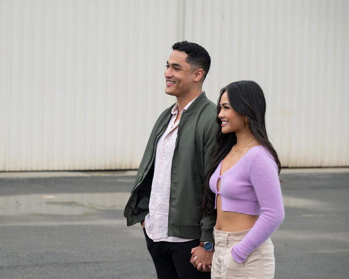 Marcus Shoberg of Raleigh NC and “Bachelorette” star Jenn Tran on Week 2 of the ABC series.