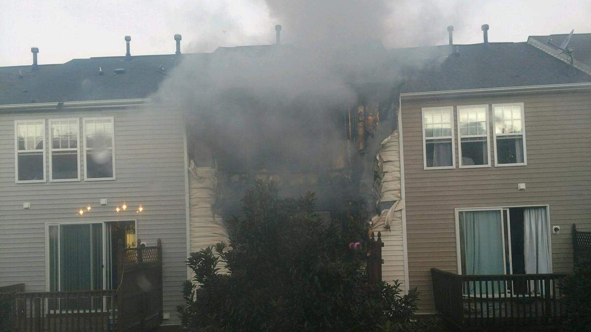 Six people were displaced by a fire in a townhouse in the Brook Forest neighborhood in North Raleigh on Sunday morning.