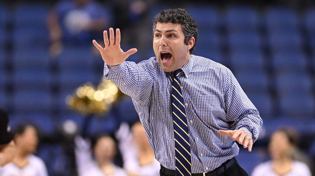 Mar 7, 2023; Greensboro, NC, USA; Georgia Tech Yellow Jackets head coach Josh Pastner reacts in the second half of the first round of the ACC Tournament at Greensboro Coliseum. Mandatory Credit: Bob Donnan-USA TODAY Sports
