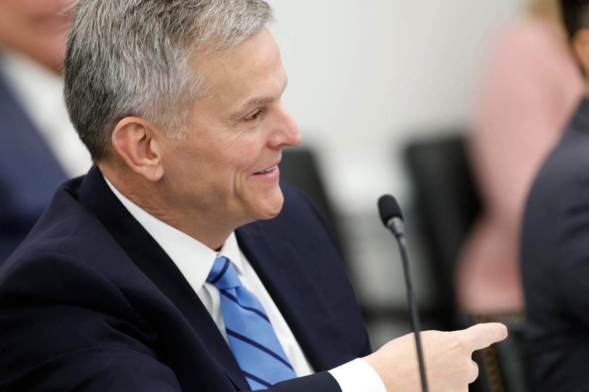 Attorney General Josh Stein speaks during the Council of State meeting in Raleigh, N.C., Tuesday, Jan. 9, 2024.