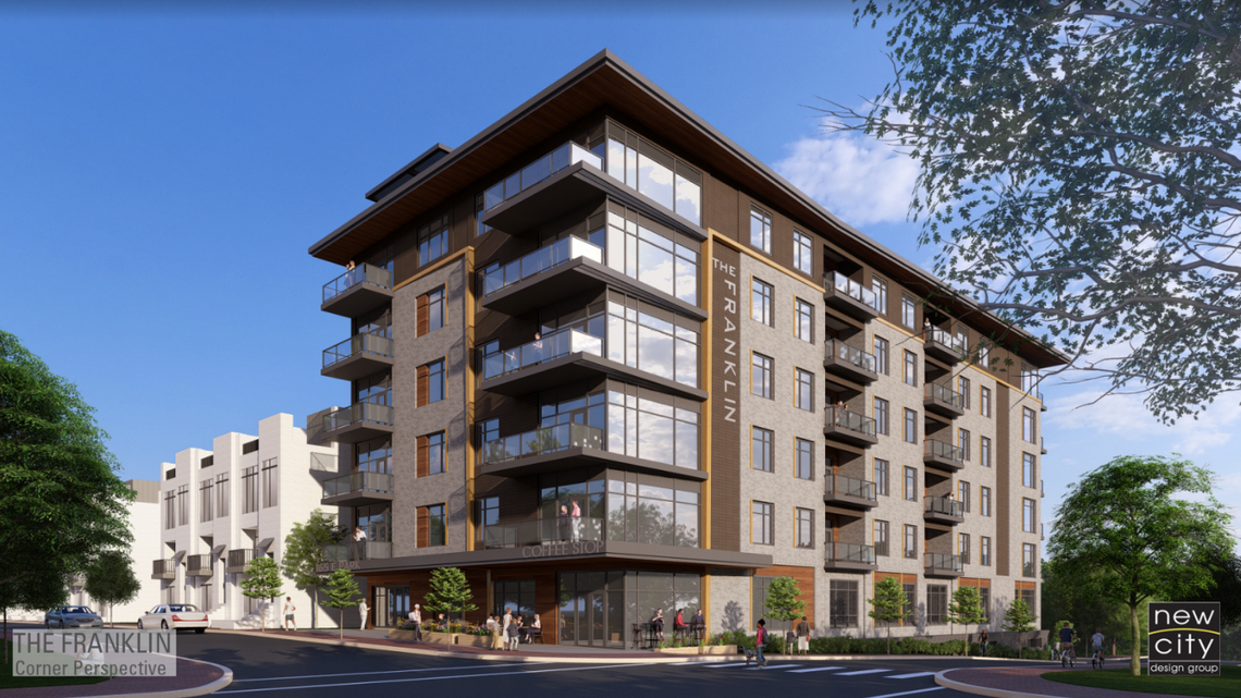 Gala Investments LLC has filed new site plans for The Franklin, a seven-story condo building that would be the tallest building planned for downtown Cary. 