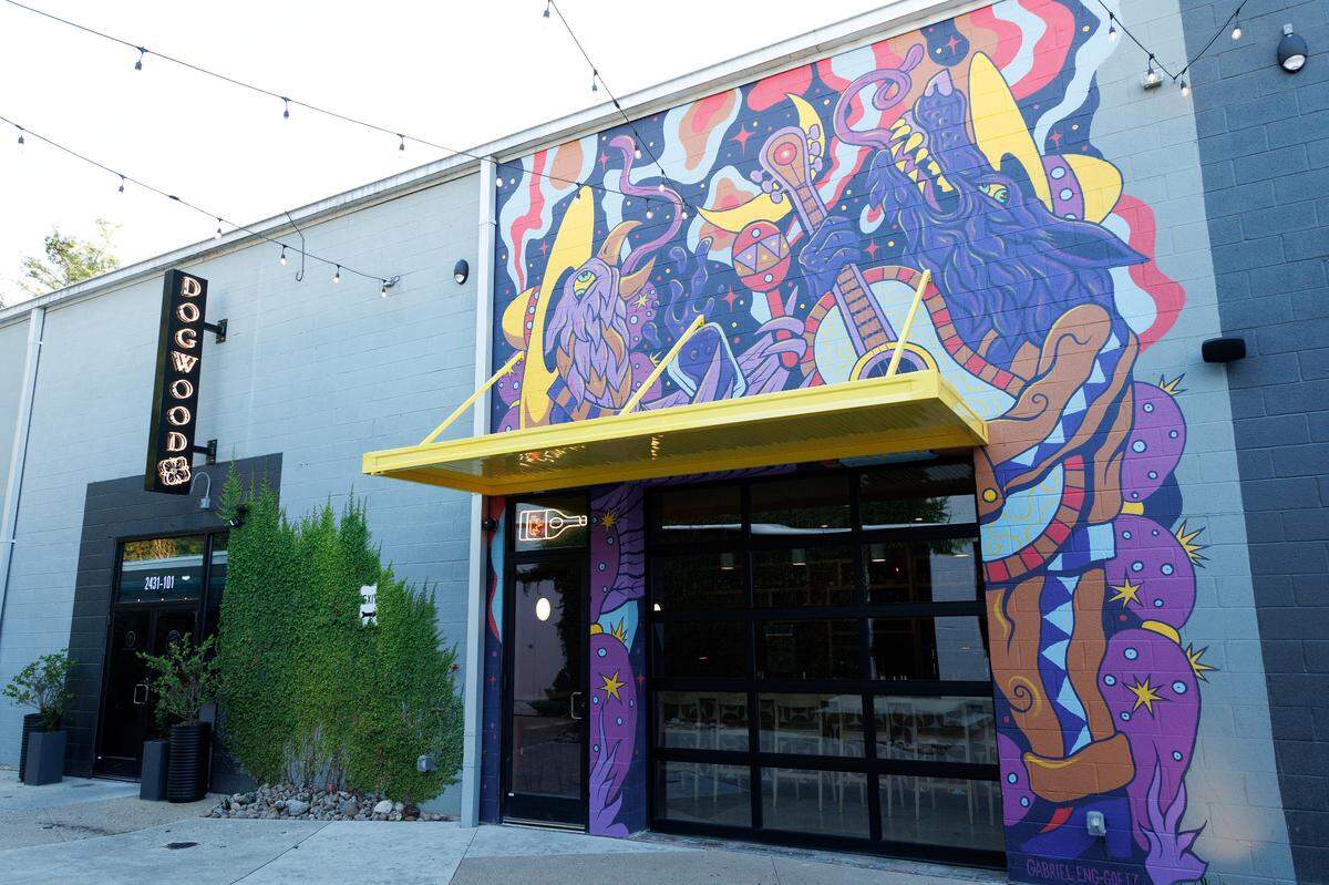 A mural by Gabriel Eng-Goetz adorns the exterior of Peyote on Tuesday, May 6, 2025, in Raleigh, N.C. The bar, which connects to Mala Pata restaurant, plans to open on May 14 at Raleigh’s Gateway Plaza.