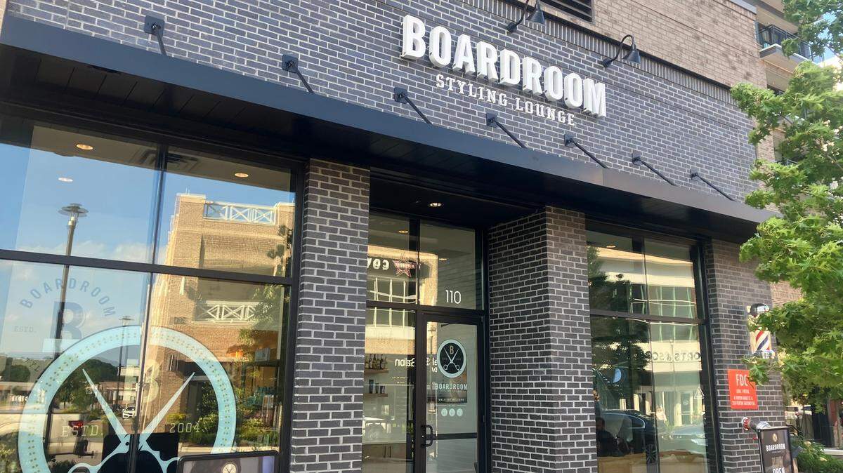 Men’s upscale chain barbershop Boardroom Styling Lounge opened in Cary Monday.