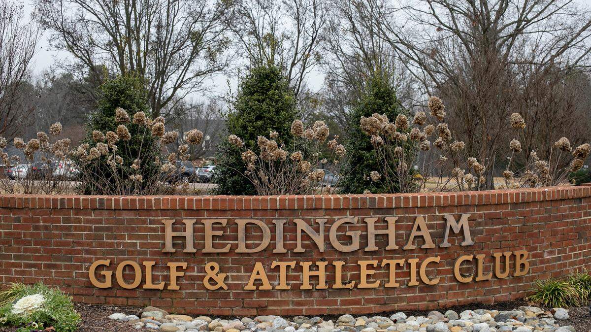 The five crosses that memorialized the victims of the mass shooting at the entrance to the Hedingham neighborhood were removed in January 2023.