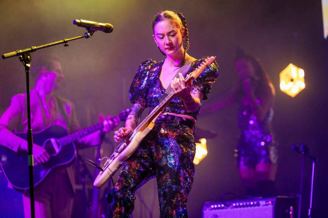 Japanese Breakfast performs on day 3 of the Hopscotch Music Festival Saturday, Sept. 9 2023 at City Plaza in Raleigh.