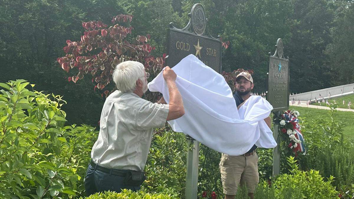 A new Gold Star Memorial was unveiled in Veterans Freedom Park in Cary on Memorial Day, Monday, May 27, 2024.