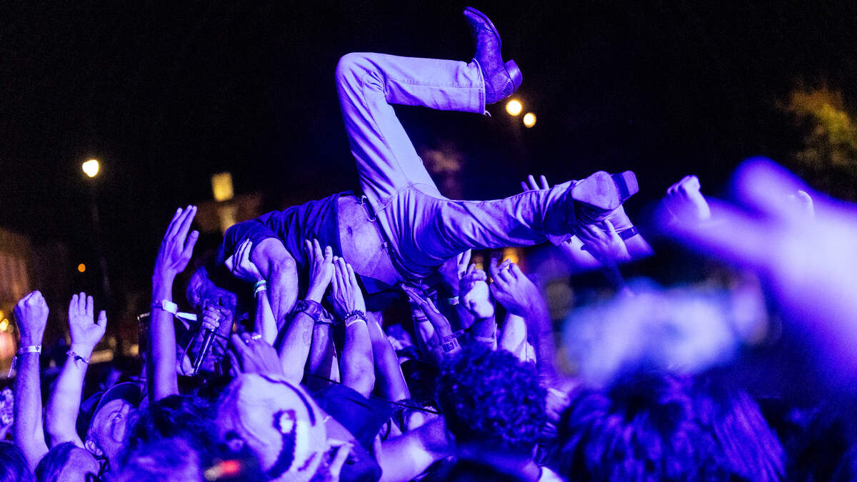 Jesus Lizard performs at at Moore Square in Raleigh during the Hopscotch Music Festival on Saturday, Sept. 7, 2024.