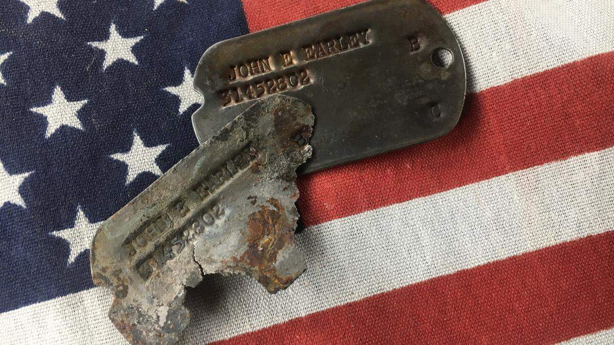 These dog tags for John E. Earley were found at Camp Butner, where Earley trained before being sent to fight with the Army’s 89th Infantry Division in Europe during World War II. The tags were returned to Earley, who now lives in Georgia, this week.