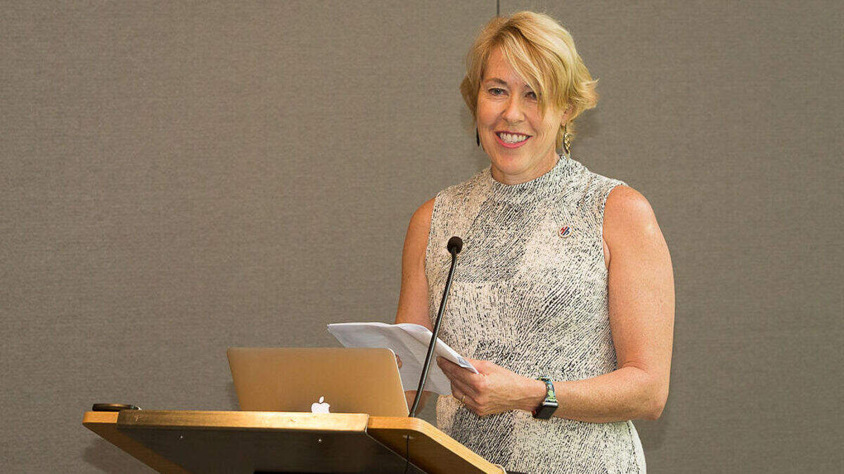 Karee White speaks at Tuesday’s event highlighting the Elizabeth Dole Foundation’s Military and Veteran Caregiver Experience Map.