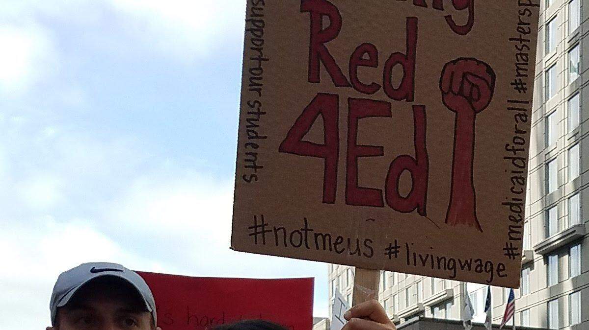 Thousands of teachers carried signs May 1, 2019, in downtown Raleigh during the May 1 “Day of Action” organized by the N.C. Association of Educators. The signs ranged from clever pop culture references to more direct demands for higher pay, supplies and respect.