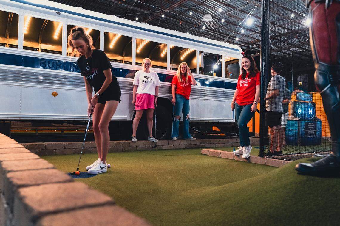 Mini golf isn’t the only activity available at ParTee Shack. The Raleigh location has an arcade, and in Greensboro, visitors can race on the go kart track.