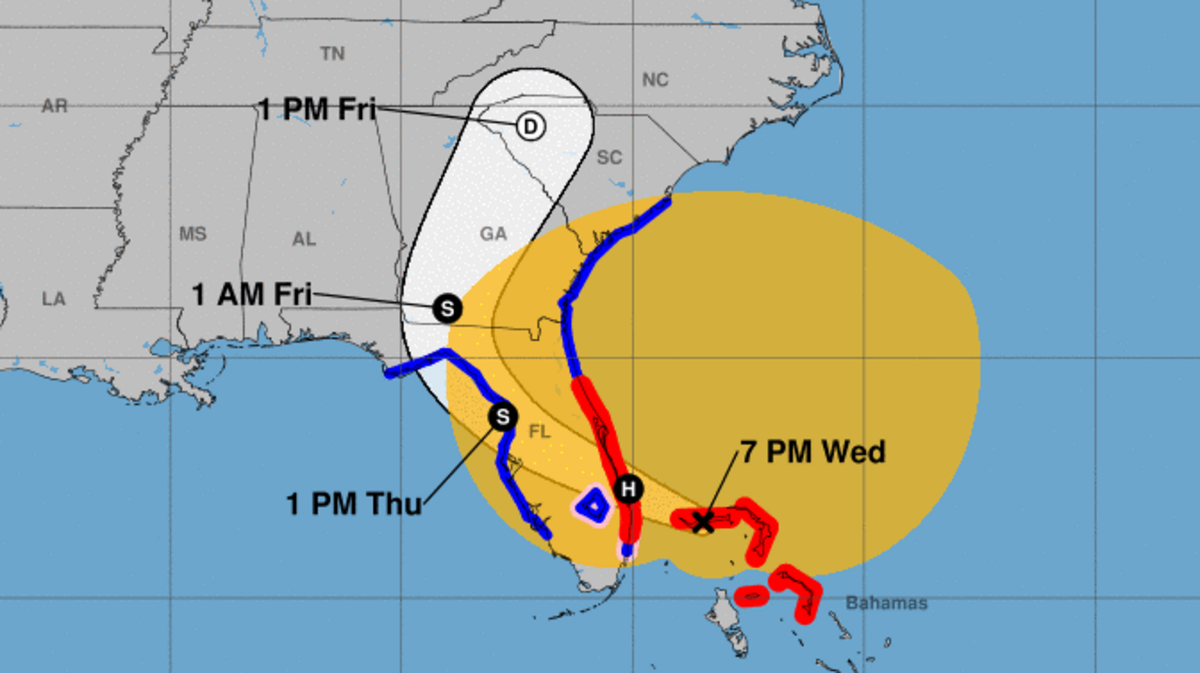 Meteorologists believe Tropical Storm Nicole will move through Middle Georgia, with wind and rain beginning Thursday.