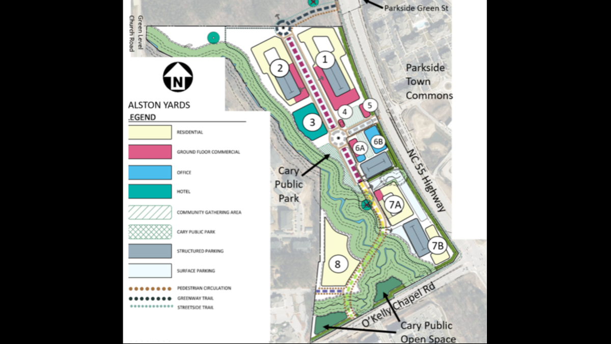 Included in the Alston Yards project is a 380-room hotel, over 800 apartments, 400,000 square feet of office space, 55,000 square feet of commercial, a community gathering area and land for a park.